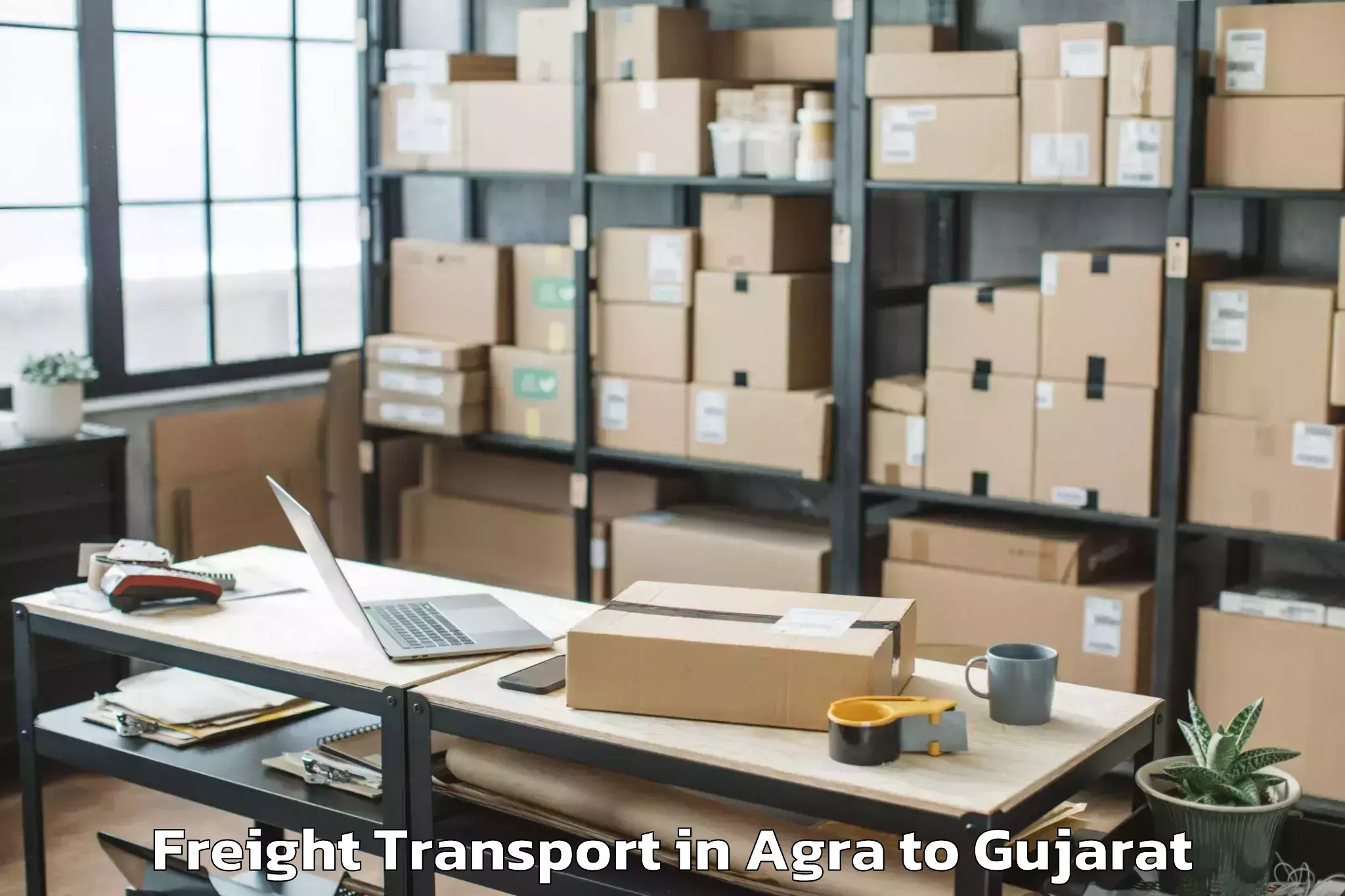 Efficient Agra to Visnagar Freight Transport